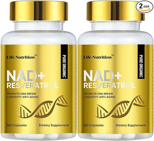 240 Capsule-1000MG NAD+ Resveratrol Boosting Supplement More Efficient Than NMN Nicotinamide Riboside for Cellular Energy Metabolism & Repair, Vitality & Healt