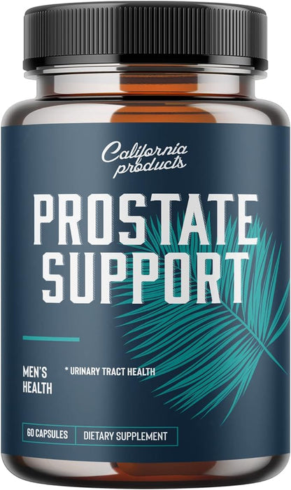 Prostate Support Supplement for Men, Pygeum with Pure Saw Palmetto Berries Extract Vitamins Zinc Plant Sterol Complex Easy Urinary Flow Mens Health