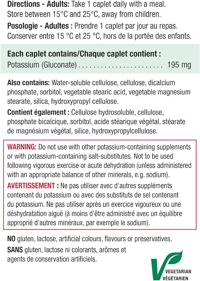 Jamieson Potassium 195mg, 60 caplets