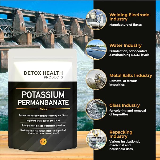 Potassium ~ Permanganet - Free Flowing Powder - Detox Health Products - 32 OZ