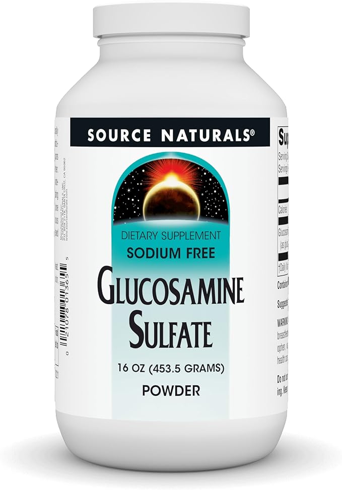 Source Naturals Glucosamine Sulfate, Sodium-Free Powder for Joint Support - 16 oz Powder