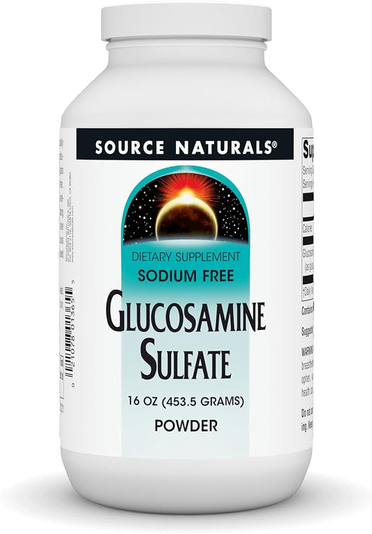 Source Naturals Glucosamine Sulfate, Sodium-Free Powder for Joint Support - 16 oz Powder