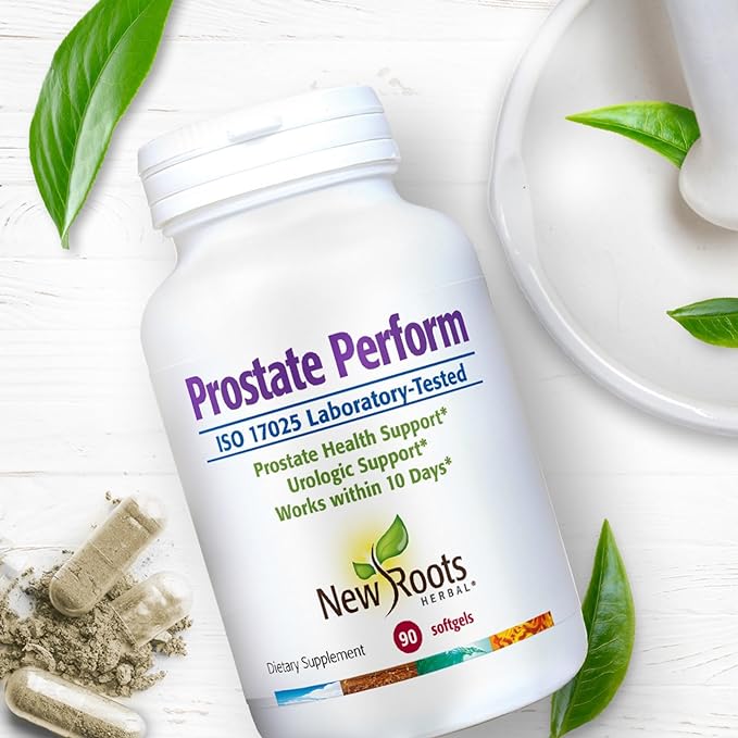 New Roots Herbal Prostate Perform Supplement (90 Softgels) Saw Palmetto with Vitamins & Zinc