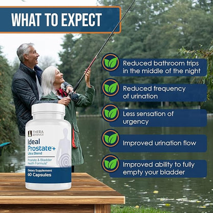 Advanced Men's Prostate Support by Ideal Prostate Plus Ultra with Reishi Mushroom, Saw Palmetto, Lycopene and More for Natural Prostate Relief