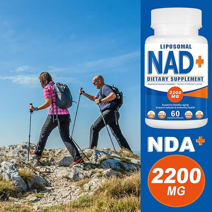 2200mg Liposomal Nad+Supplement,Nad Supplement with Resveratrol+Berberine,Nicotinamide Adenine Dinucleotide,Enhances Mitochondrial Function Old, Contributes to Heart Health, Anti-Aging 60 Capsules(3)