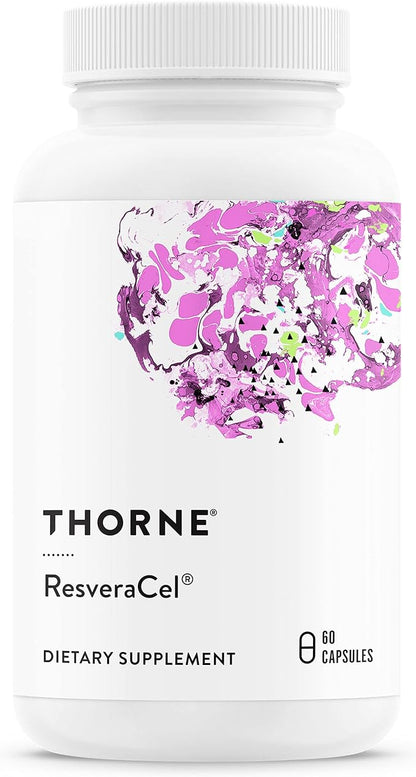 THORNE ResveraCel - Nicotinamide Riboside with Quercetin Phytosome and Resveratrol - Support Healthy Aging, Methylation, Cellular Energy Production and Metabolism - 60 Capsules - 30 Servings