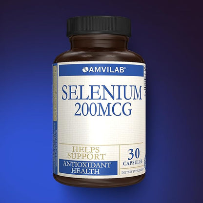 Selenium 200, Selenium 200mcg | Healthy Immune, Thyroid Function, Antioxidant Support | High Absorption Formula | Vegan & Non-GMO | 30ct