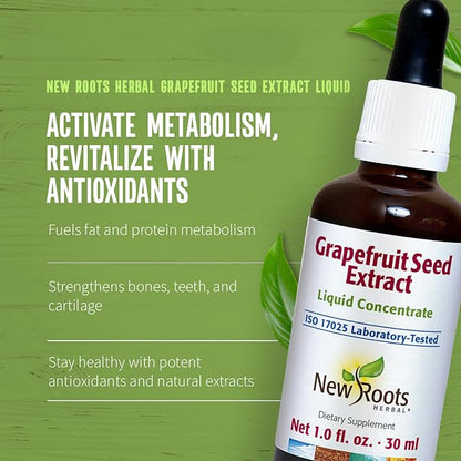 NEW ROOTS HERBAL - Grapefruit Seed Extract Oil - 30mL - Grapefruit Seed Extract Liquid Concentrate - Grapefruit Extract - Grapefruit Seed Oil - High Concentrate Extract - Grapefruit Oil