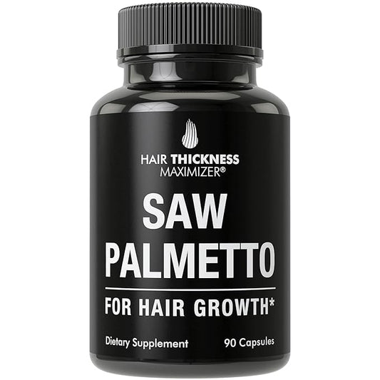 Saw Palmetto For Women and Men Hair Loss. Extra Strength Vitamin Treatment Designed For Thicker, Stronger Hair Growth and Less Shedding. DHT Blocker Capsules Powder Supplement. 1200 mg 3 Pill Serving