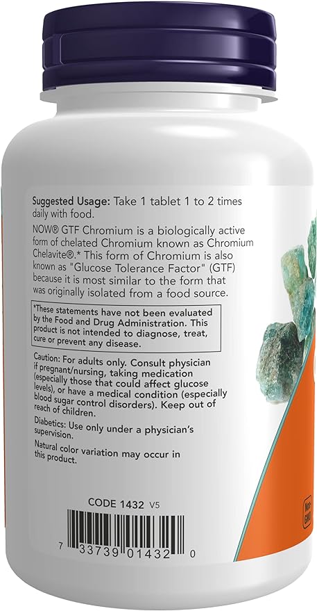 NOW Gtf Chromium 200Mcg 250 Tabs ( Multi-Pack)