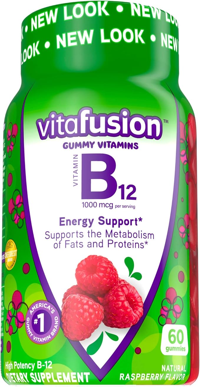 Vitafusion Extra Strength Vitamin D3 Gummy 120ct B12 Gummy Vitamins Raspberry 60ct