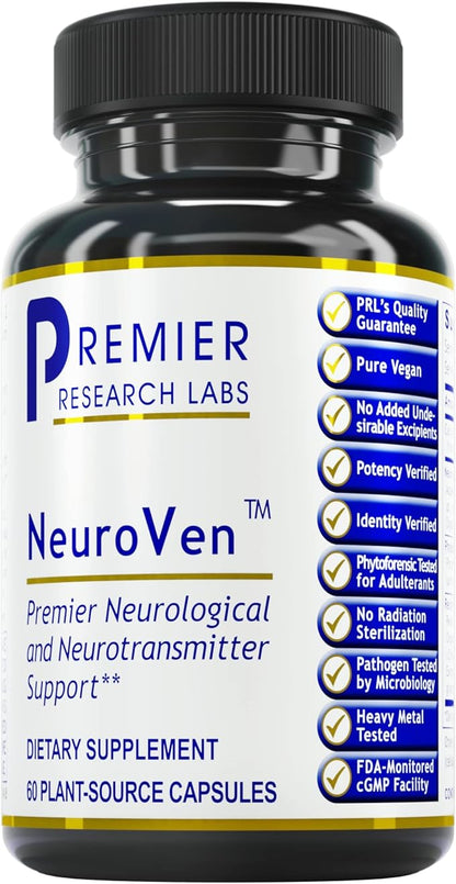 Premier Research Labs NeuroVen - Neuro Health Capsules - Nerve Support Supplements - with Turmeric Curcurmin, Phosphatidylserine & Policosanol - Vegan & Vegetarian - 60 Plant-Source Capsules