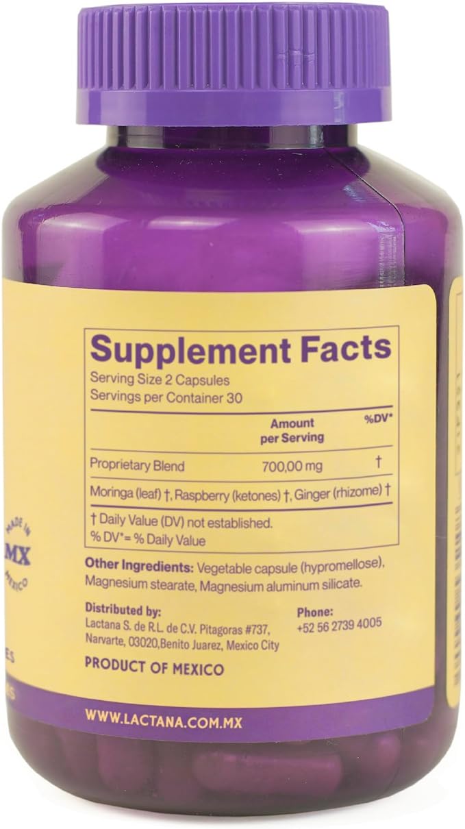 Lactation Supplement. Helps Increase Breast Milk Production. Made with with Moringa Leaf, Raspberry Leaf and Ginger, Lasts 10 Days.