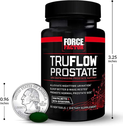 Force Factor TruFlow Prostate Health Support Supplement for Men with Beta Sitosterol, 30 Count