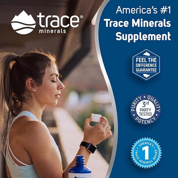 Trace Minerals | Liquid Vitamin D3 | 126 mcg (5000 IU) D3 with Full Spectrum of Ionic Trace Minerals | Fast Absorbing, High Potency | Natural Tropical Cherry Flavor | 32 Servings, 16 fl oz