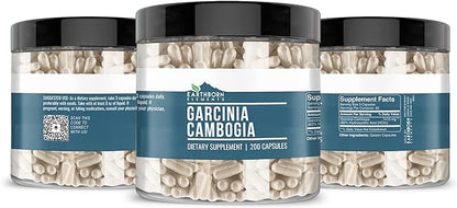 Earthborn Elements Garcinia Cambogia 200 Capsules, Pure & Undiluted, No Additives