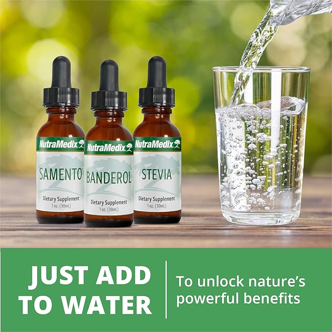 NutraMedix Stevia - Bioavailable Liquid Stevia Leaf Extract Drops for Microbial Support - Sugar Alternative with Microbial Support Properties - Low-Carb, No Added Sugar (1 oz / 30 ml)