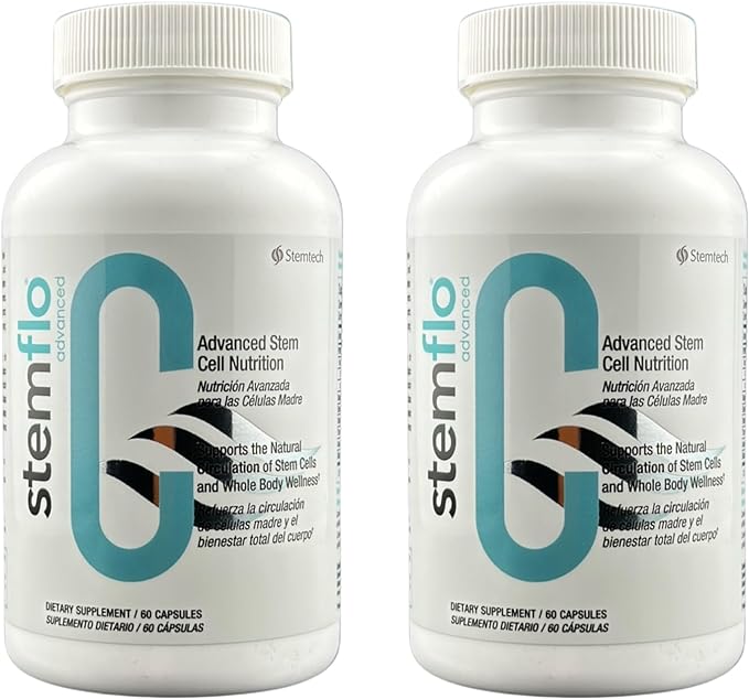 Revitalize Your System with StemFlo® Advanced Formula 2 Pack - Trans-Resveratrol, Curcumin, and Super Antioxidants for Health, Longevity, and Vitality