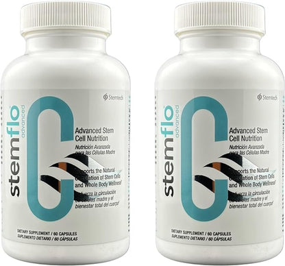 Revitalize Your System with StemFlo® Advanced Formula 2 Pack - Trans-Resveratrol, Curcumin, and Super Antioxidants for Health, Longevity, and Vitality