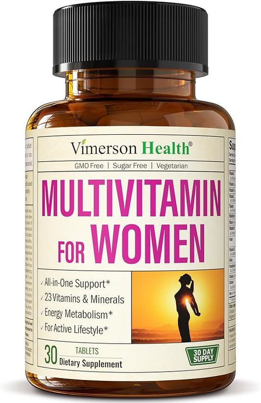 Multivitamin for Women - Womens Multivitamin & Multimineral Supplement for Energy, Mood, Hair, Skin & Nails - Womens Daily Multivitamins A, B, C, D, E, Zinc, Calcium & Iron. Women's Vitamins Tablets