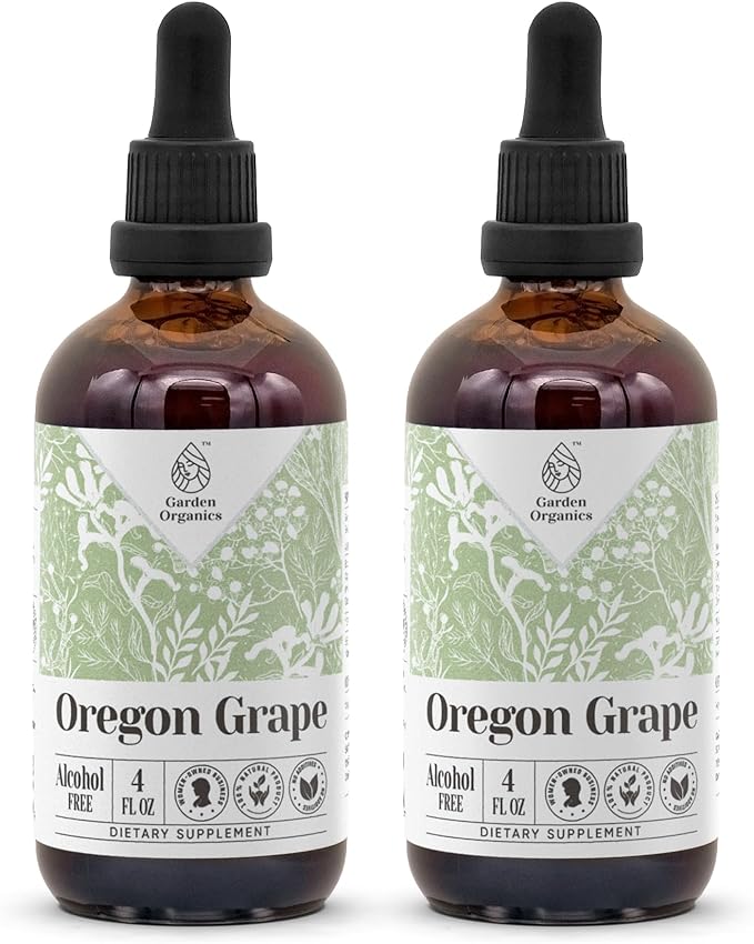 Oregon Grape Alcohol-Free Natural Tincture Extract, Immune System Booster, Liquid Drops Made from 100% (2x4 fl oz)