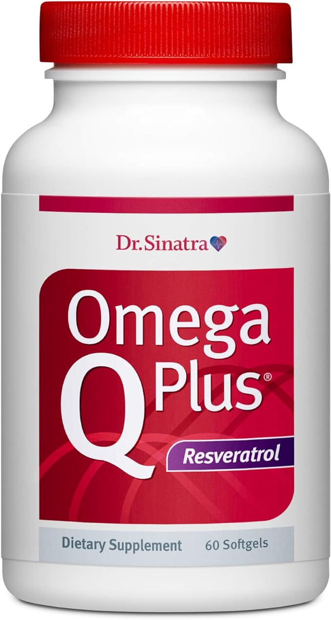 Dr. Sinatra Omega Q Plus Resveratrol - Omega-3 Supplement with CoQ10 and Resveratrol - Promotes Comprehensive Heart and Whole Body Health to Help You Age Well (60 softgels)