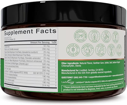 Live Conscious Beyond Greens Concentrated Superfood Powder - Matcha Flavor w/Chlorella, Echinacea, Probiotics for Immune Support & Energy - 30 Servings (2-Pack)