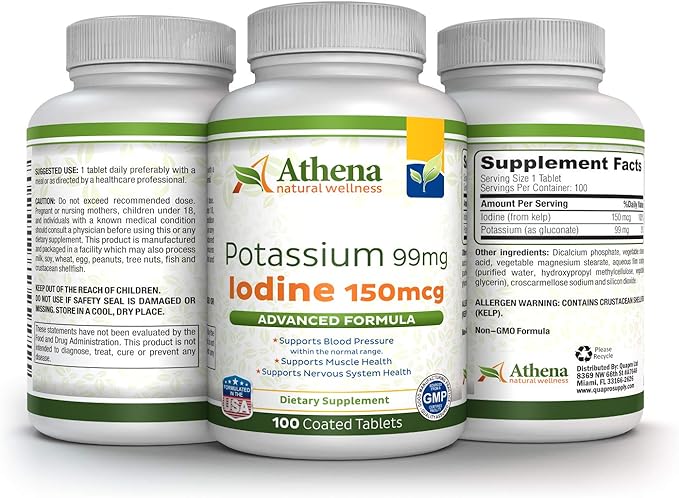 Potassium 99mg with Iodine 150mcg Supplement