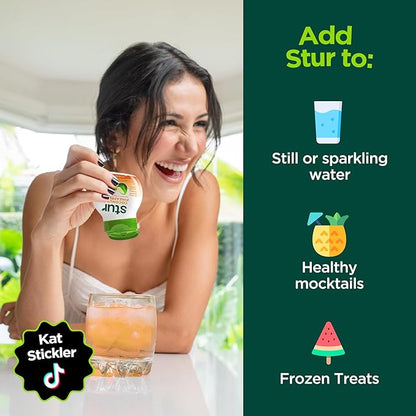 Stur Liquid Water Enhancer | Raspberry Lemonade + Fruit & Veggie | Naturally Sweetened | High in Vitamin C & Antioxidants | Sugar Free | Zero Calories | Keto | Vegan | 5 Bottles, Makes 120 Drinks