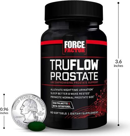 Force Factor TruFlow Prostate Health Support Supplement for Men Softgels 60 Count (Pack of 1) 60 Count