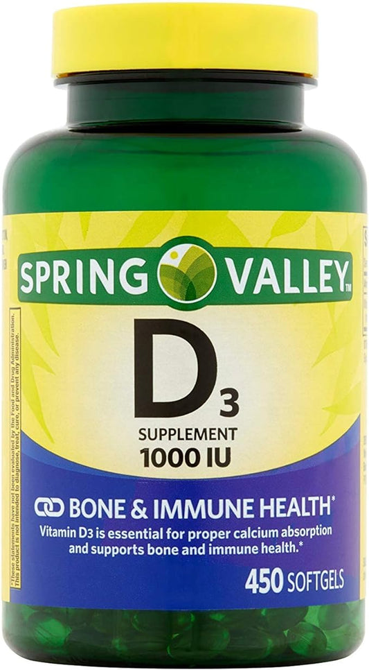 Spring Valley - Vitamin D-3 1000 IU, 450 Softgels