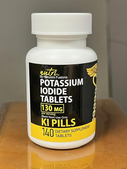 Potassium Iodide Tablets 130 mg (140 Tablets) EXP 10/2032 - Potassium Iodine Tablets Ki Pills - Potassium Iodine Pills YODO Naciente