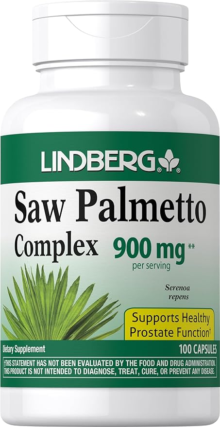 Lindberg Saw Palmetto | 900mg | 100 Capsules | Berry Extract | Non-GMO, Gluten Free Supplement