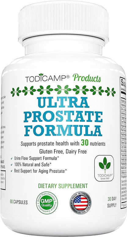 Prostate Support Supplement Formula with Saw Palmetto Extract and Bladder Control Complex - 30 Day Supply