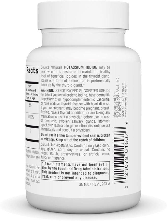 Source Naturals Potassium Iodide 32.5mg, 240 Tablets