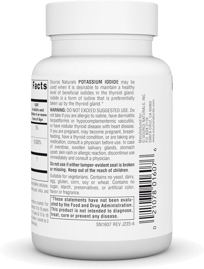 Source Naturals Potassium Iodide 32.5mg, 240 Tablets