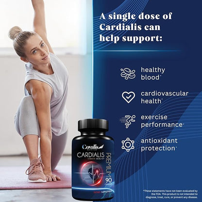 Cardialis Heart Health Supplement | with Bergamot, Hawthorne Berry, & CoQ10 | Healthy Blood Circulation + Antioxidant Support | 30 Capsules