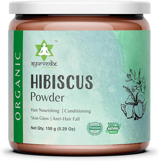 Organic Hibiscus Powder (SABDARIFFA)100% Pure, Natural and Organic For Hair, Skin and Health 5.29 Oz / 150g