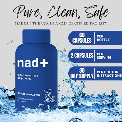 NAD+ Supplement. Exclusive Formula w/Patent Pending RiboYOUNG™. Nicotinamide Riboside, Quercetin, Resveratrol, Betaine NRF2 Activator. Anti Aging True NAD Supplement