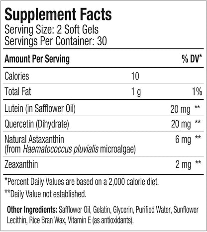 EyeAstin, BioAstin Hawaiian Astaxanthin with Lutein & Zeaxanthin, Supports Eye Health Naturally, 60 Count