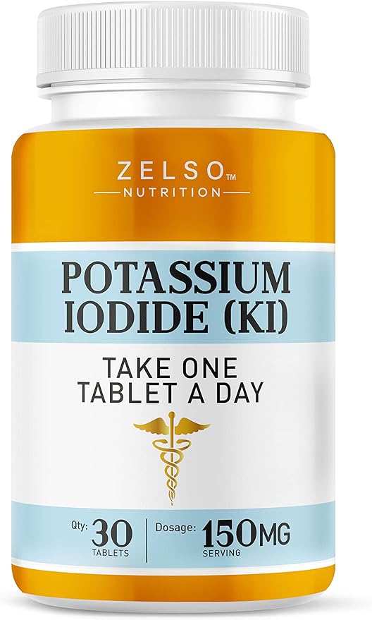 Potassium Iodide Supplement 150 MG per Serving, Iodide Supplement, KI Tablets, Thyroid Support, YODO Naciente Iodine Tablets Pills