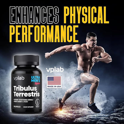 VPLab Ultra Men's Tribulus Terrestris - Daily Multivitamin Supplement for Men with Tribulus Terrestris Extract and Zinc - Supports Levels & Immune System, 90 Capsules