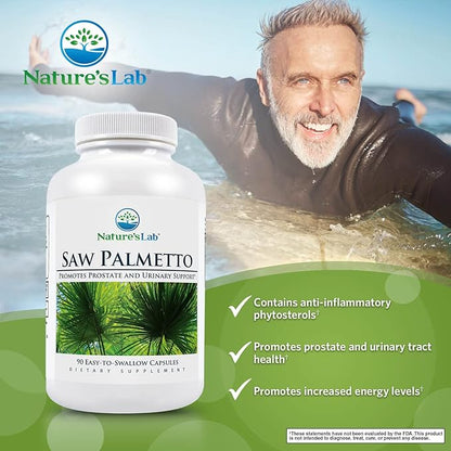 Nature's Lab Saw Palmetto 450mg - 90 Capsules