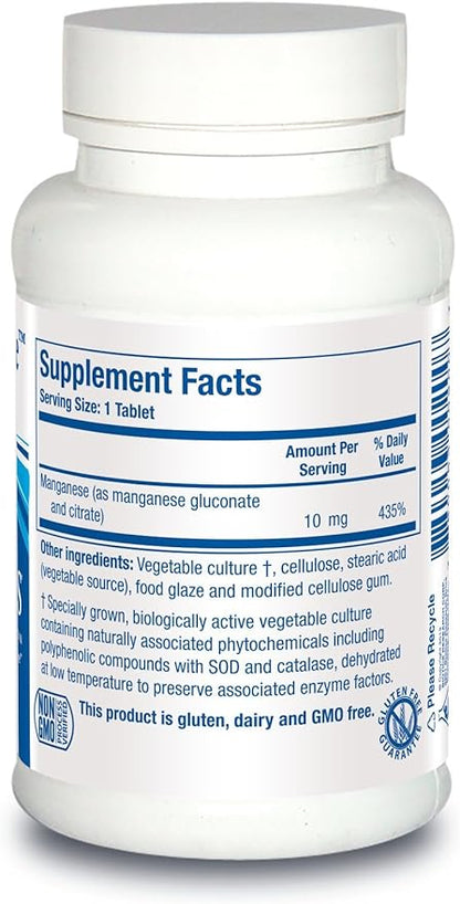 Biotics Research Mn Zyme, Manganese, Antioxidant, Metabolism Support, Bone and Cartilage Development. 1 tabs