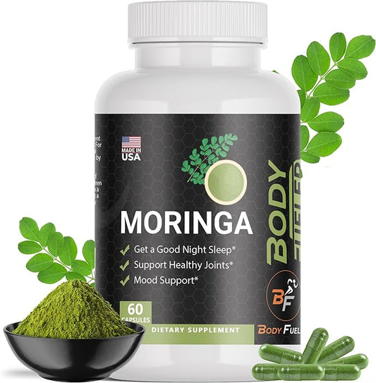 Moringa Powder Organic Capsules 800mg - Moringa Oleifera Nutritional Supplement - Joint Support Supplement for Energy, Metabolism, Wellness & Immune Support - 60 Veggie Caps - Made in USA