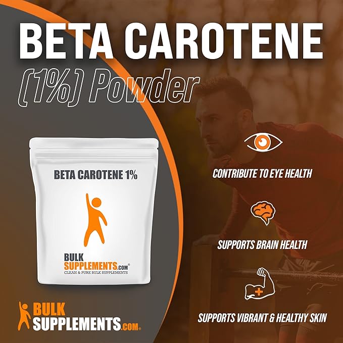 BulkSupplements.com Beta Carotene Powder - Melanin Supplement - Vision Suppleemnts - Vitamin A Supplements - Eye Health Vitamins - Beta Carotene Supplements (5 Kilograms - 11 lbs)