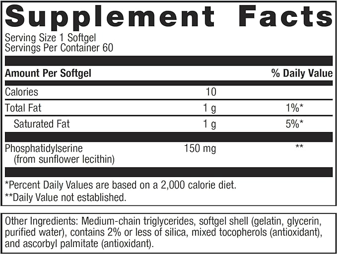 Metagenics Phosphatidylserine - Helps Support Cognitive Function and Learning* - 60 Count