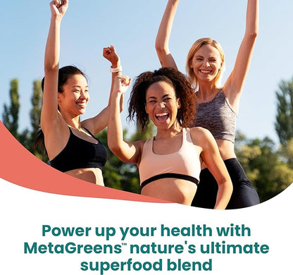 Univera Metagreens, Green Superfoods Blend Powder, Smoothie Mix with Organic Spirulina, Vital Antioxidants, Alkalize, Detoxify, Vegan, Non-GMO, 30-Day Supply.