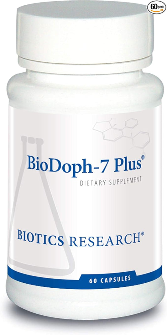 Biotics Research BioDoph7 Probiotics Prebiotics Promotes Healthy Gut, Digestion Relief and Clearer Skin 6 Capsules