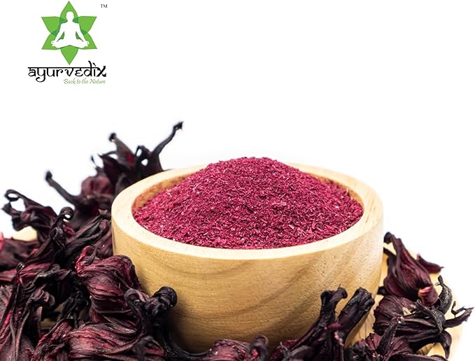 Organic Hibiscus Powder (SABDARIFFA)100% Pure, Natural and Organic For Hair, Skin and Health 5.29 Oz / 150g